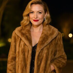 Tissavel France VTG Faux Mink Cape OSFM